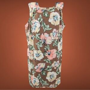 Floral Sleeveless Mini Shift Dress